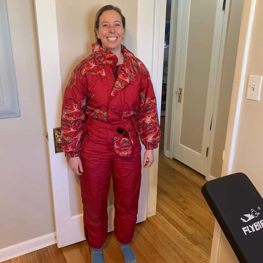 💗 Vintage Pink REDEO Retro Ski Suit 💗